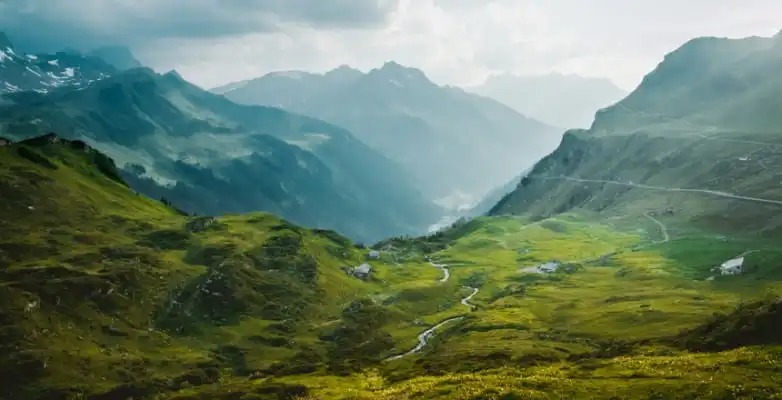 Blick auf den Klausenpass, Schweiz